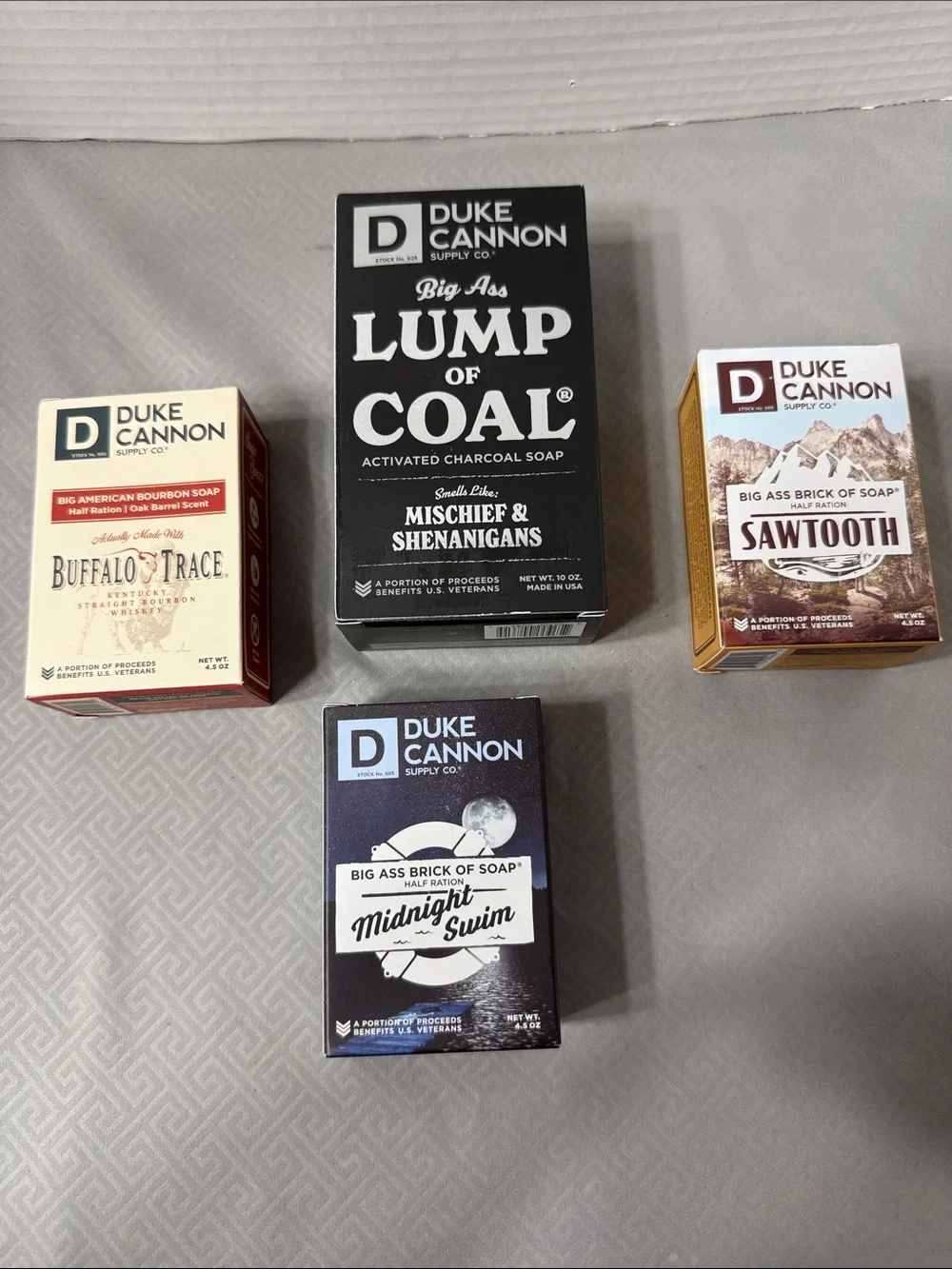 Duke Cannon A Tale of Naughty & Nice Soap in Decorative Box 4 Whimsical Bars New
